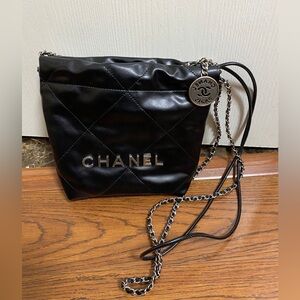 Chanel Black Quilted Crossbody Bag with Chain Strap